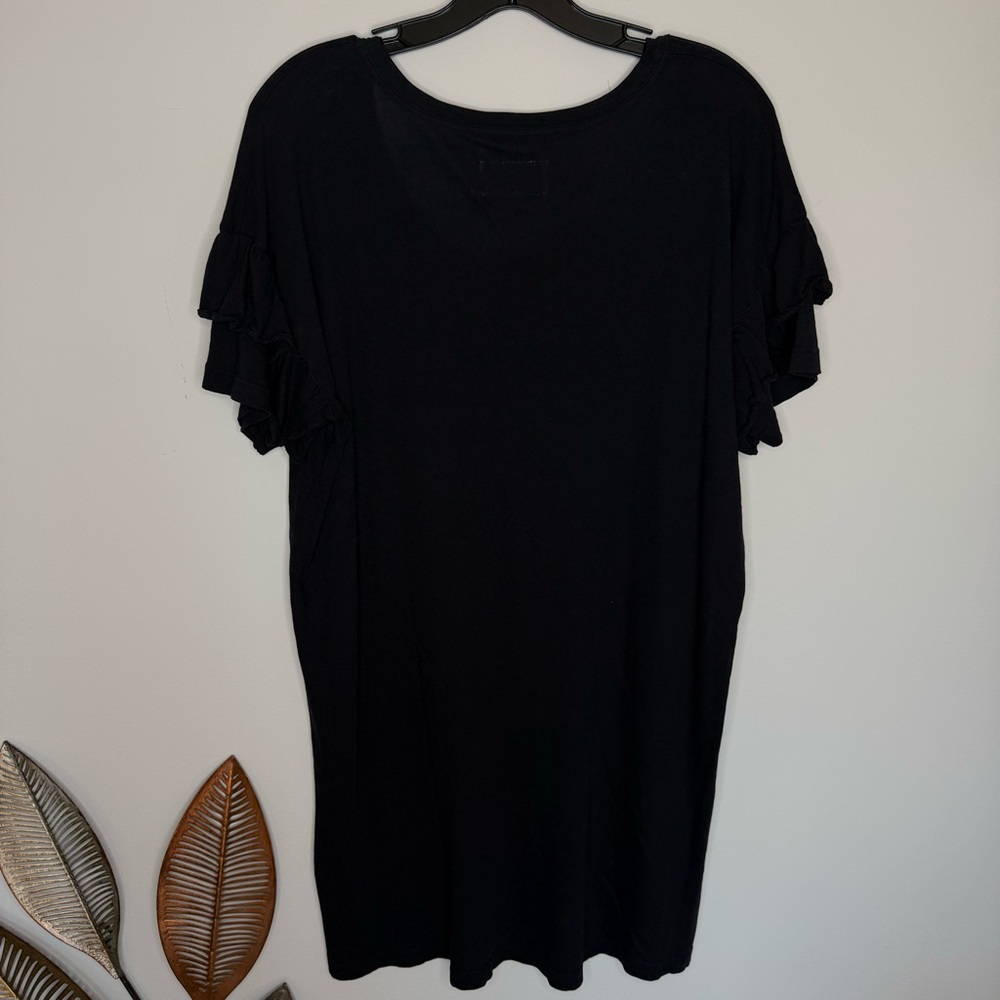 J11 Current Elliott The‎ Ruffle Roadie Dress Black - Picture 7 of 7